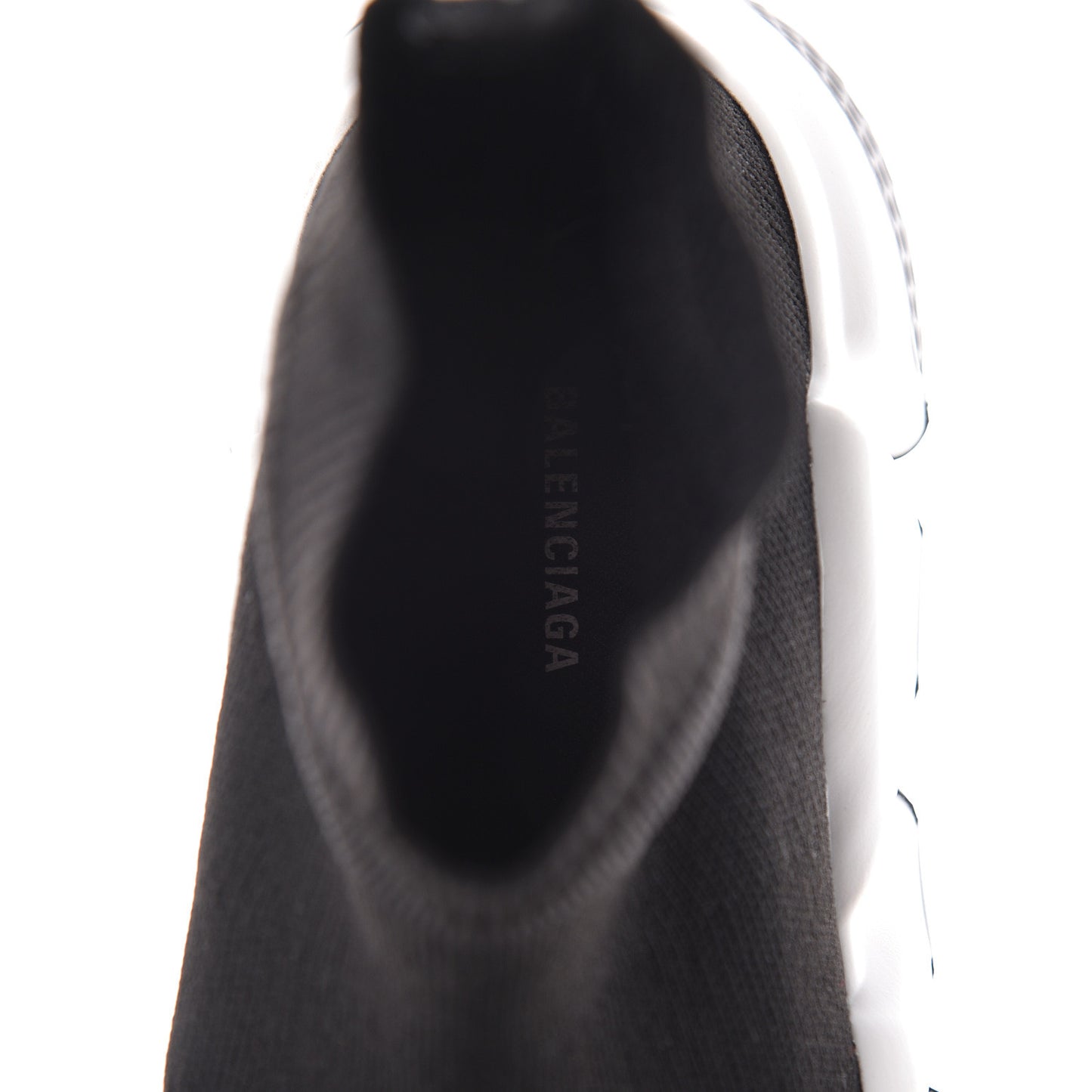 Neoprene Knit Womens Speed Sneakers 38 Black White
