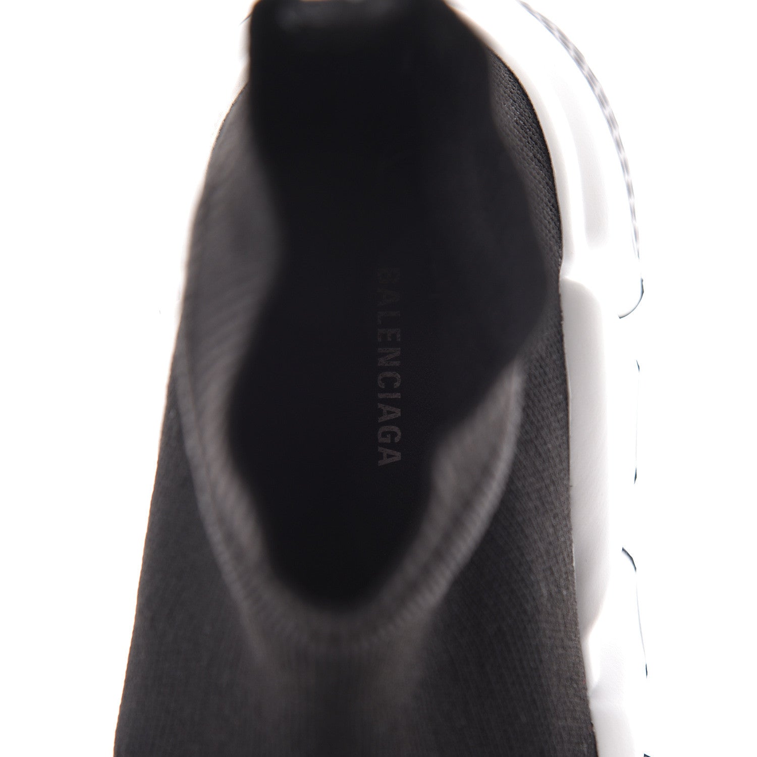 Balenciaga Neoprene Knit Womens Speed Sneakers 38 Black White 8 of 11