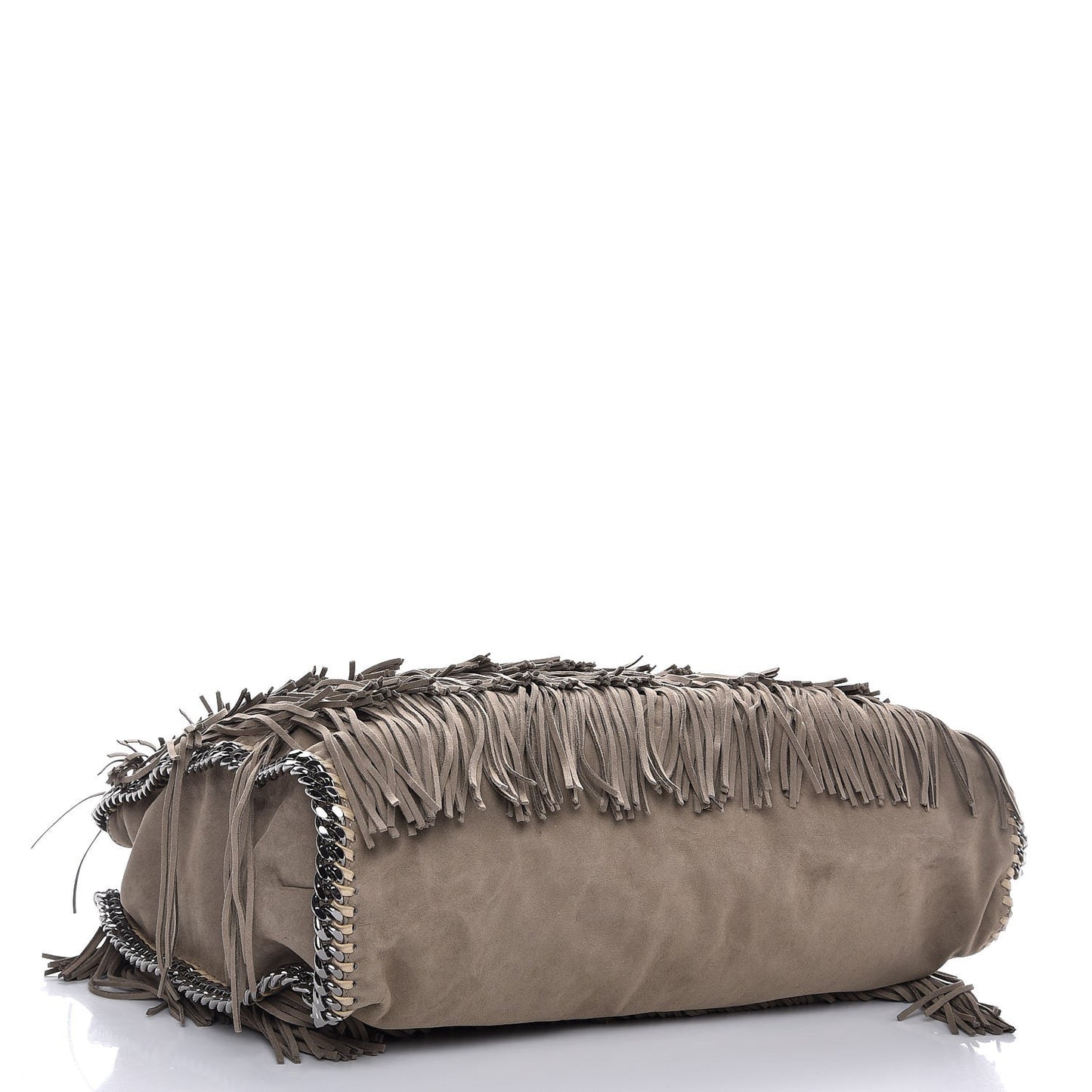 Eco Suede Fringe Big Falabella Tote Taupe