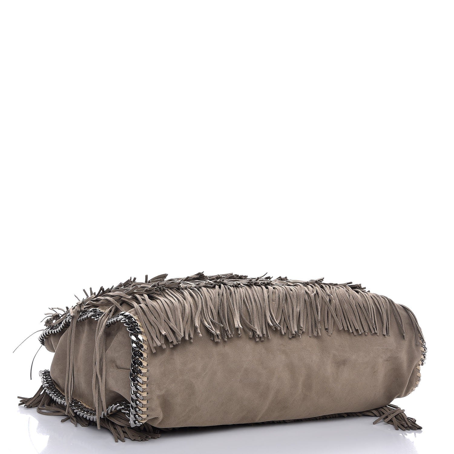 Stella McCartney Eco Suede Fringe Big Falabella Tote Taupe 4 of 9