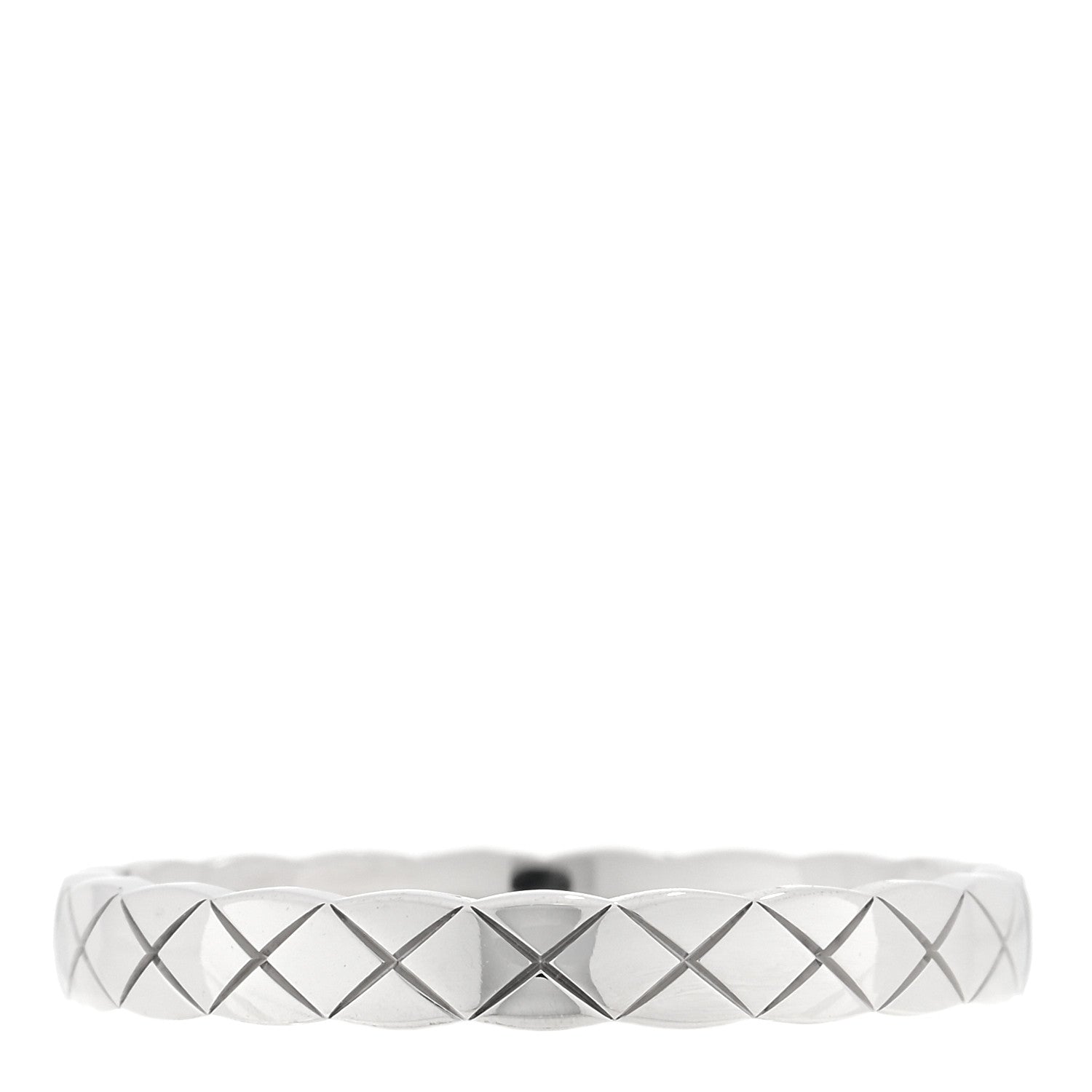 Chanel 18K White Gold Mini Coco Crush Ring 62/10 3 of 4
