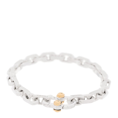 Tiffany Sterling Silver 18K Yellow Gold Wide Makers Chain Link Bracelet 3 of 6
