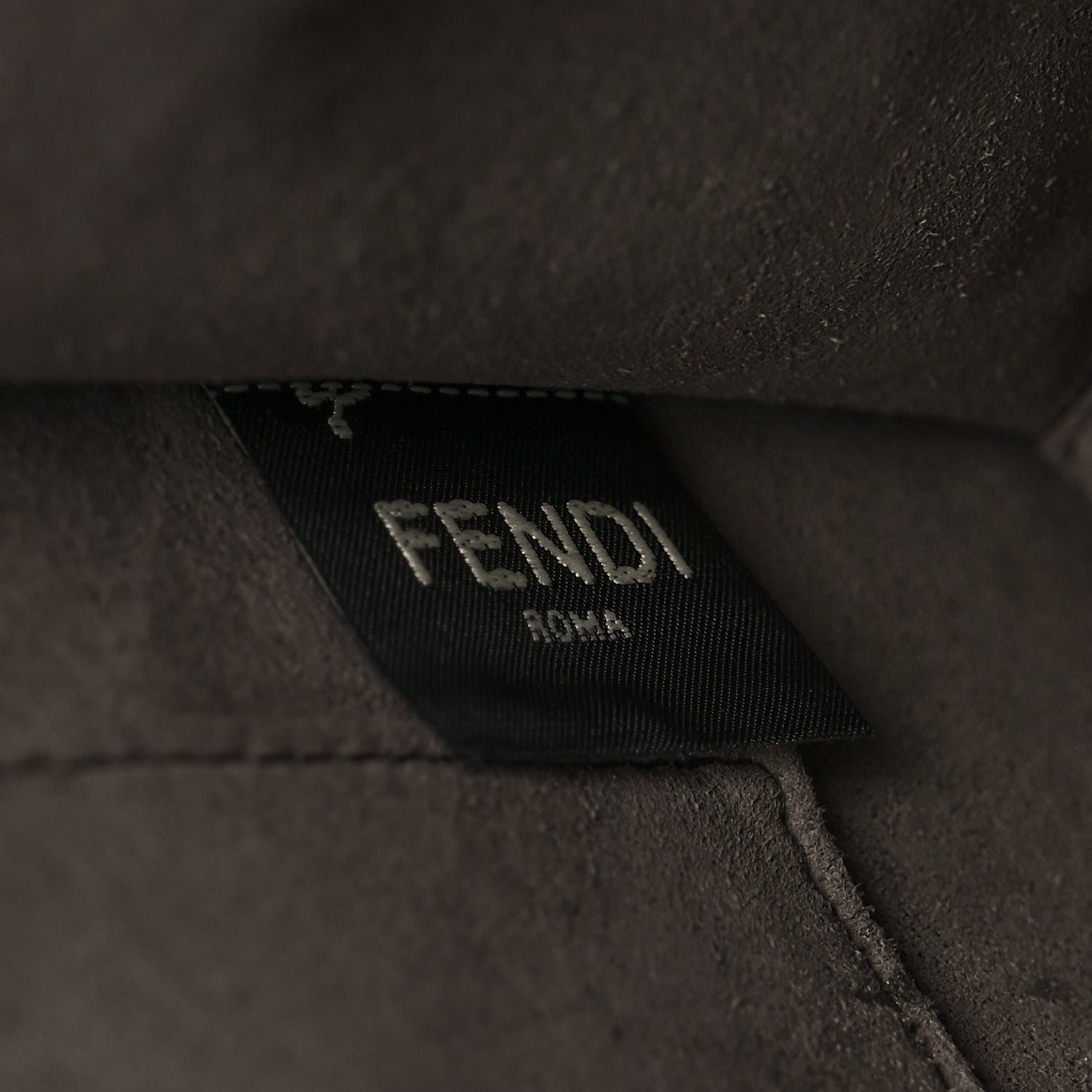 Fendi Vitello Century F is Fendi Bi-Color FF 1974 Embossed Kan I Shoulder Bag Maya Black 8 of 14
