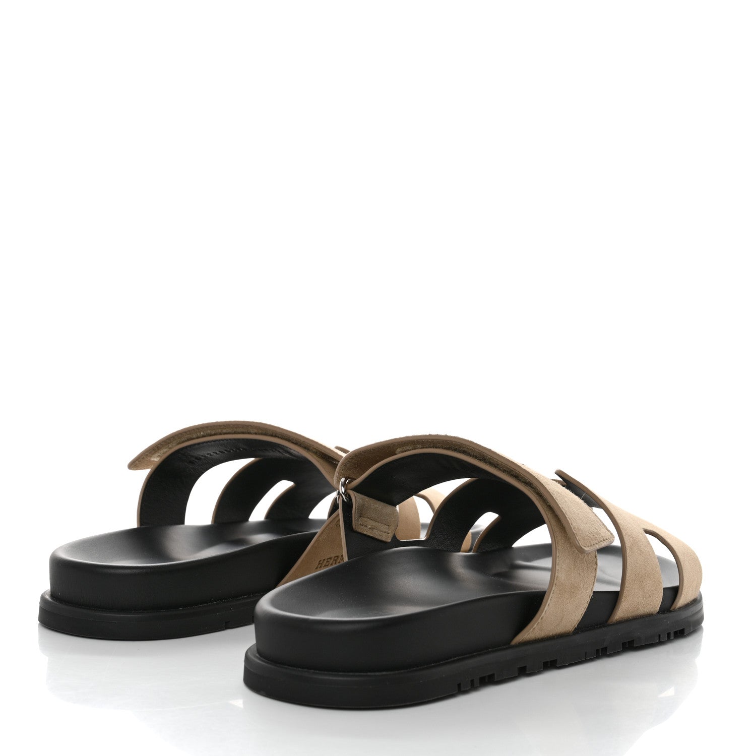 Hermes Suede Goatskin Mens Chypre Sandals 44 Beige Argile 4 of 9