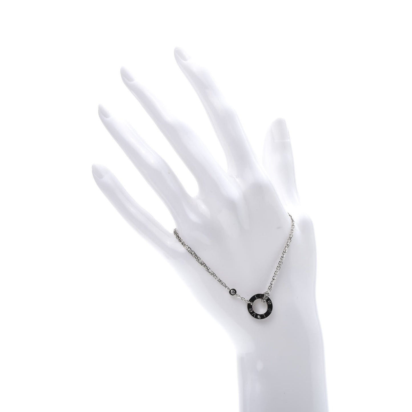 18K White Gold Diamond LOVE Bracelet