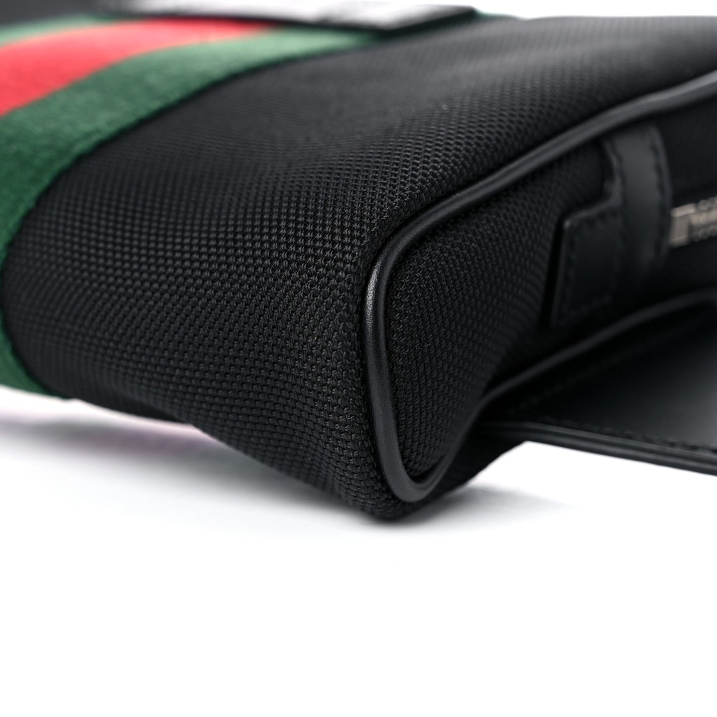 Canvas Web Slim Belt Bag Black