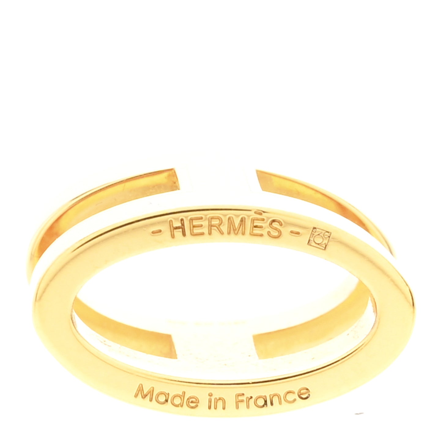 Lacquered Gold Pop H Pendant Marron Glace