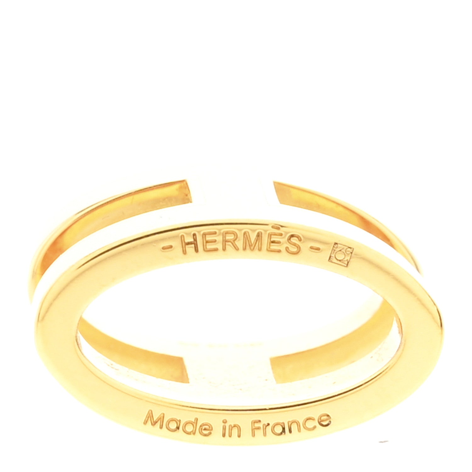 Hermes Lacquered Gold Pop H Pendant Marron Glace 3 of 4