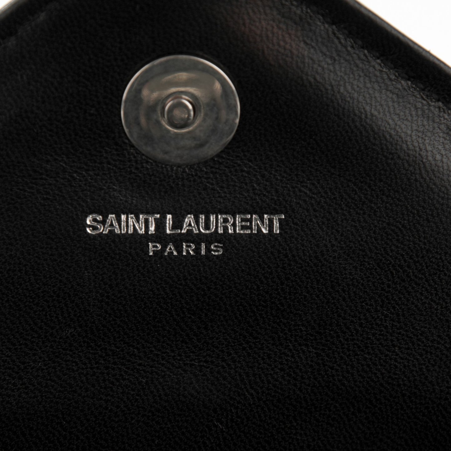 Patent Matelasse Chevron Monogram Classic Baby Chain Bag Black