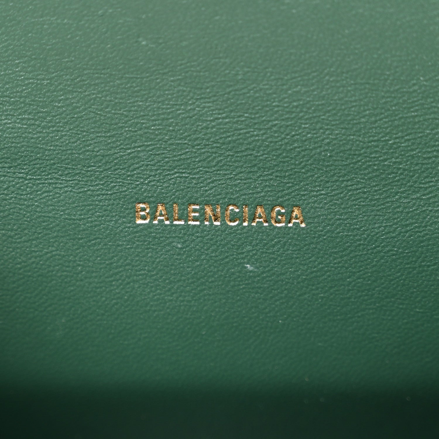 Balenciaga Shiny Calfskin Crocodile Embossed Hourglass Top Handle Bag XS Forest Green 6 of 10
