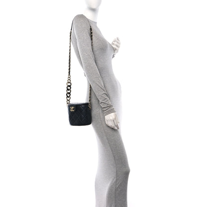 Chanel Lambskin Resin Elegant Chain Vanity Case Black 3 of 10