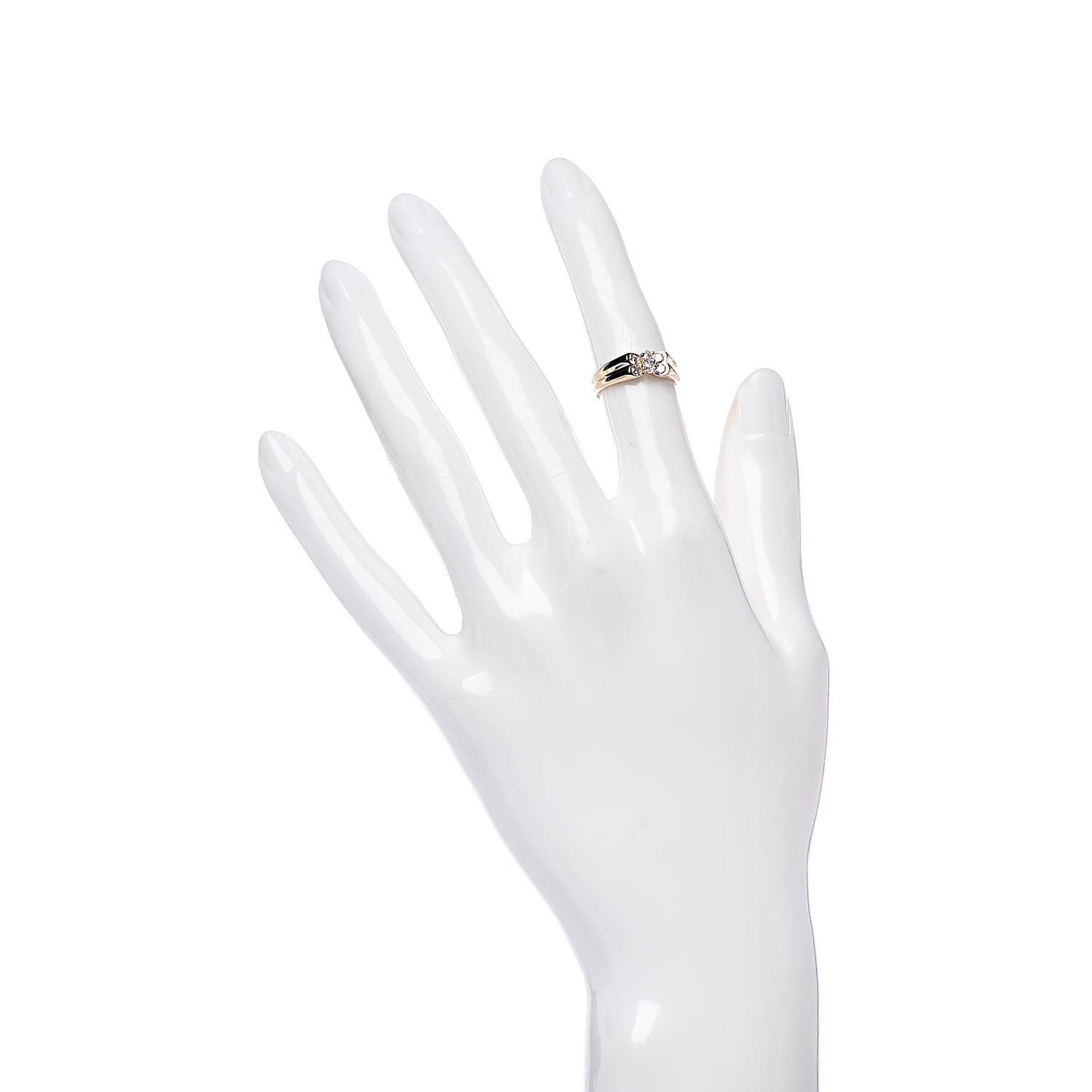 18K Yellow Gold Diamond Butterfly Ring 48 4.25