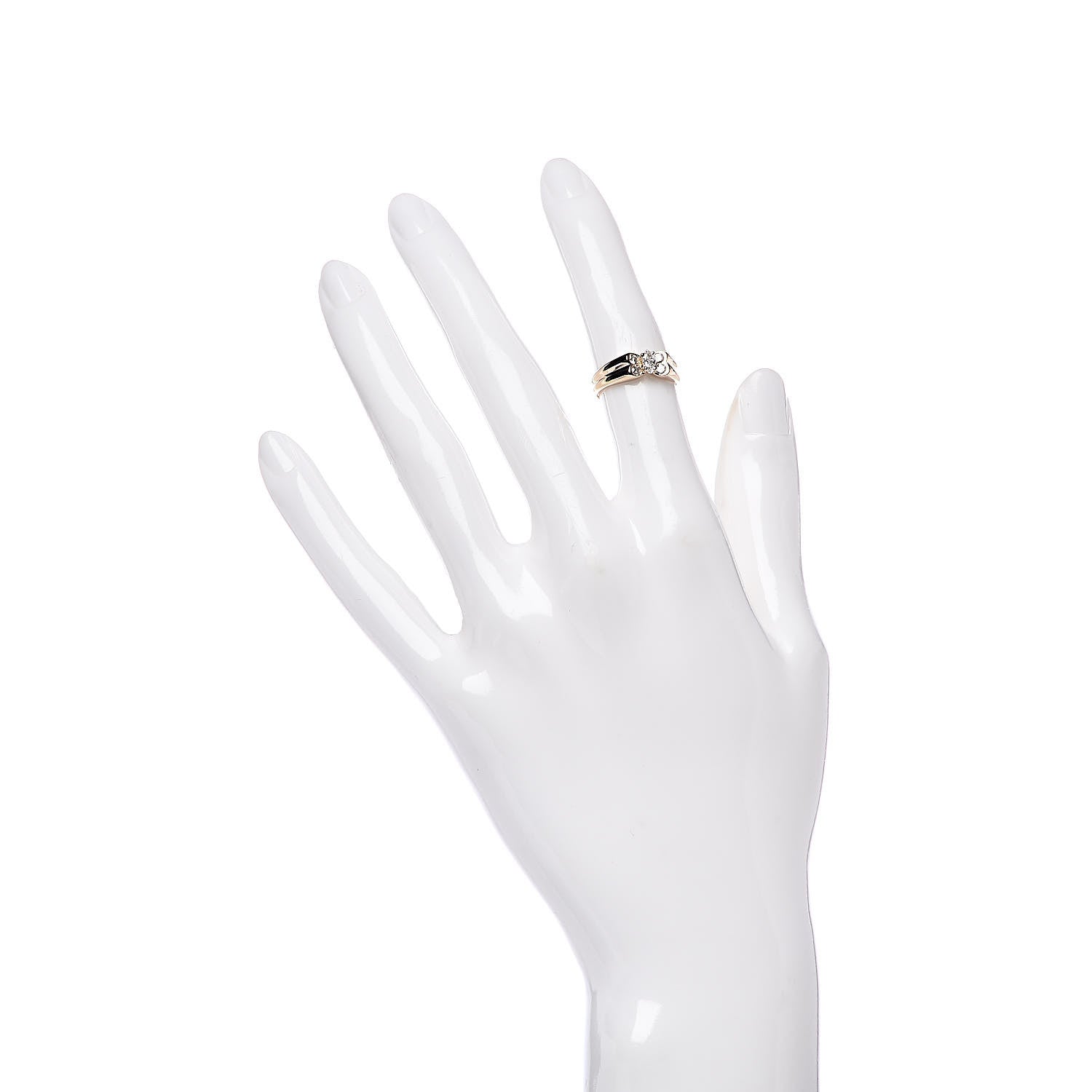 Van Cleef & Arpels 18K Yellow Gold Diamond Butterfly Ring 48 4.25 2 of 5