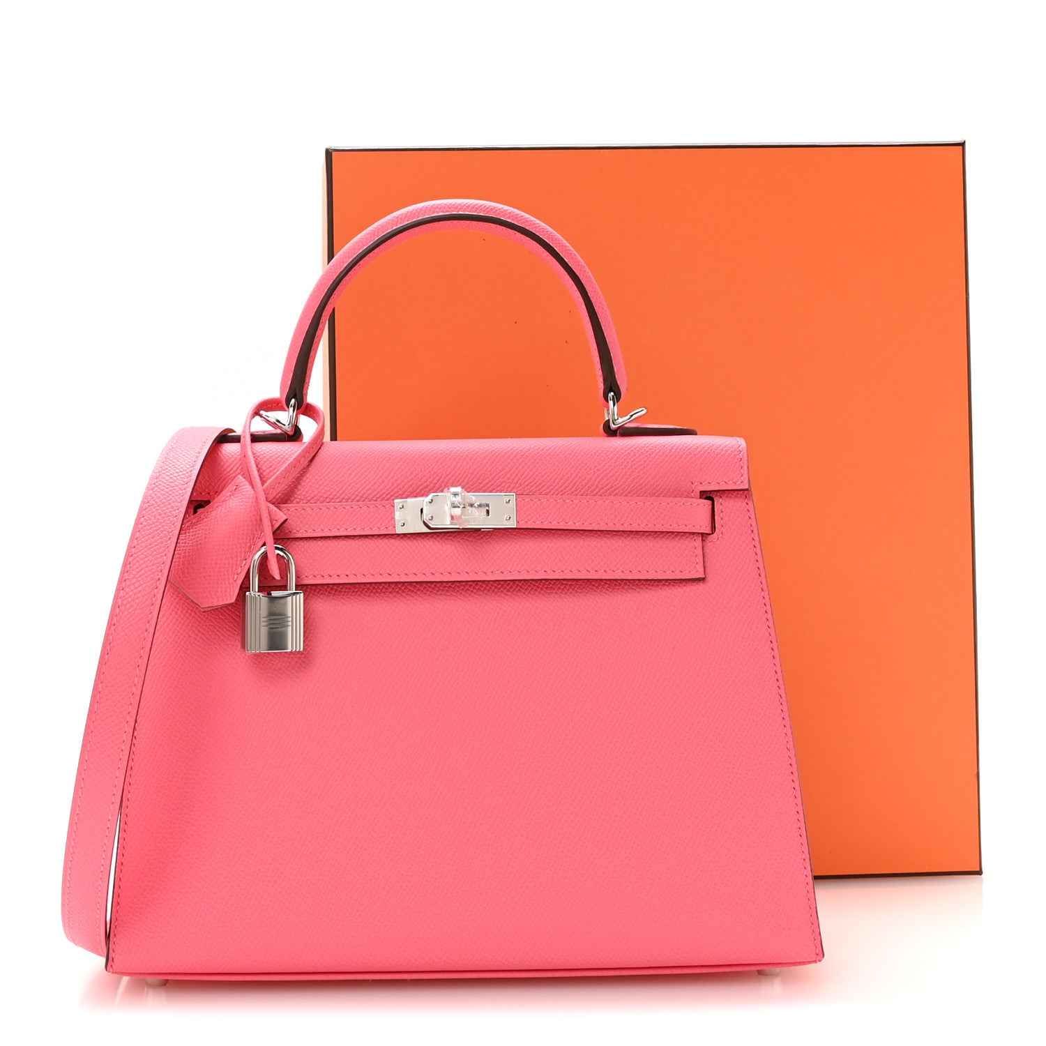 Hermes Epsom Kelly Sellier 25 Rose Azalee 10 of 10