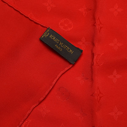 Louis Vuitton Silk Monogram Monaco Square Scarf Red 4 of 4
