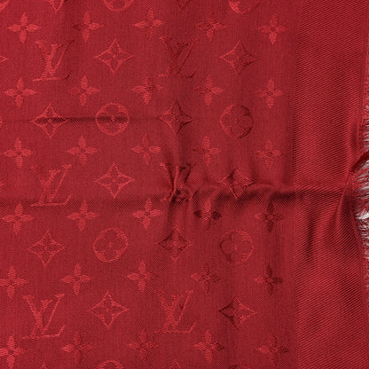 Louis Vuitton Silk Wool Monogram Shawl Pomme D'Amour 4 of 4