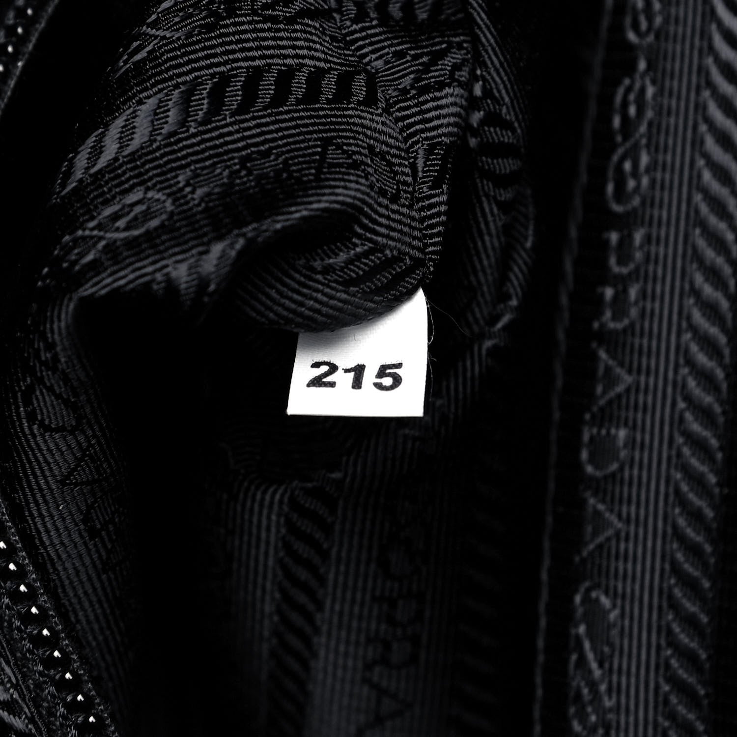 Prada Nylon New Vela Studded Backpack Black White 9 of 9