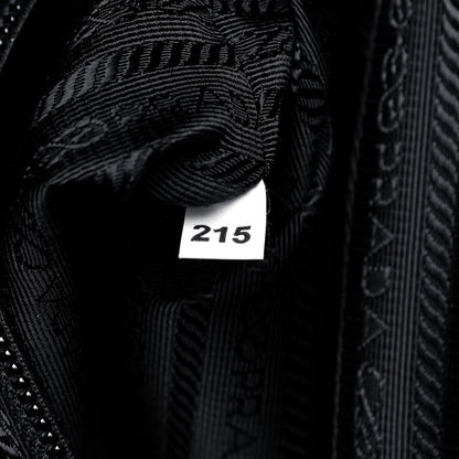 Prada Nylon New Vela Studded Backpack Black White 9 of 9
