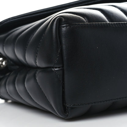 Saint Laurent Calfskin Y Quilted Monogram Small Loulou Chain Satchel Black 9 of 10