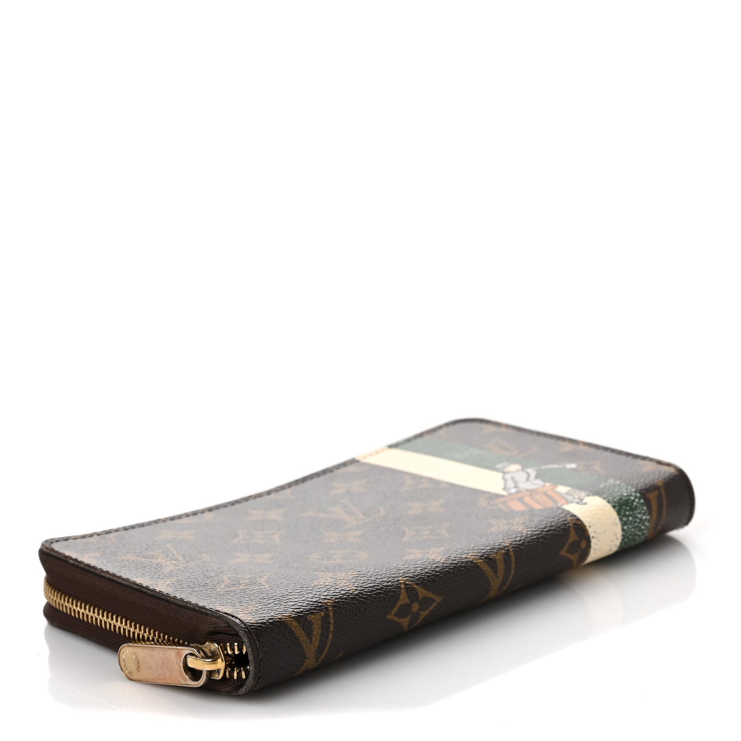 Monogram Groom Zippy Organizer Wallet Green