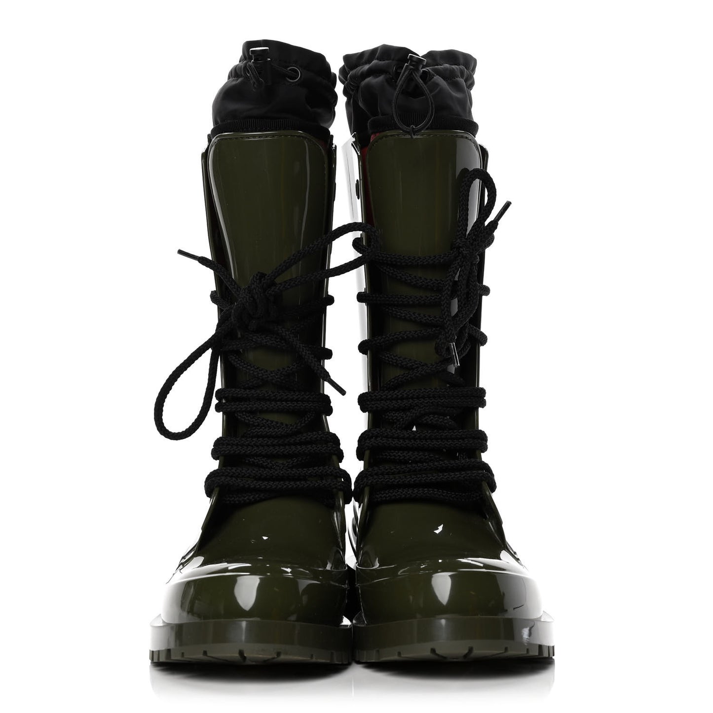 Shiny Rubber Diorcamp Low Boots 38 Military