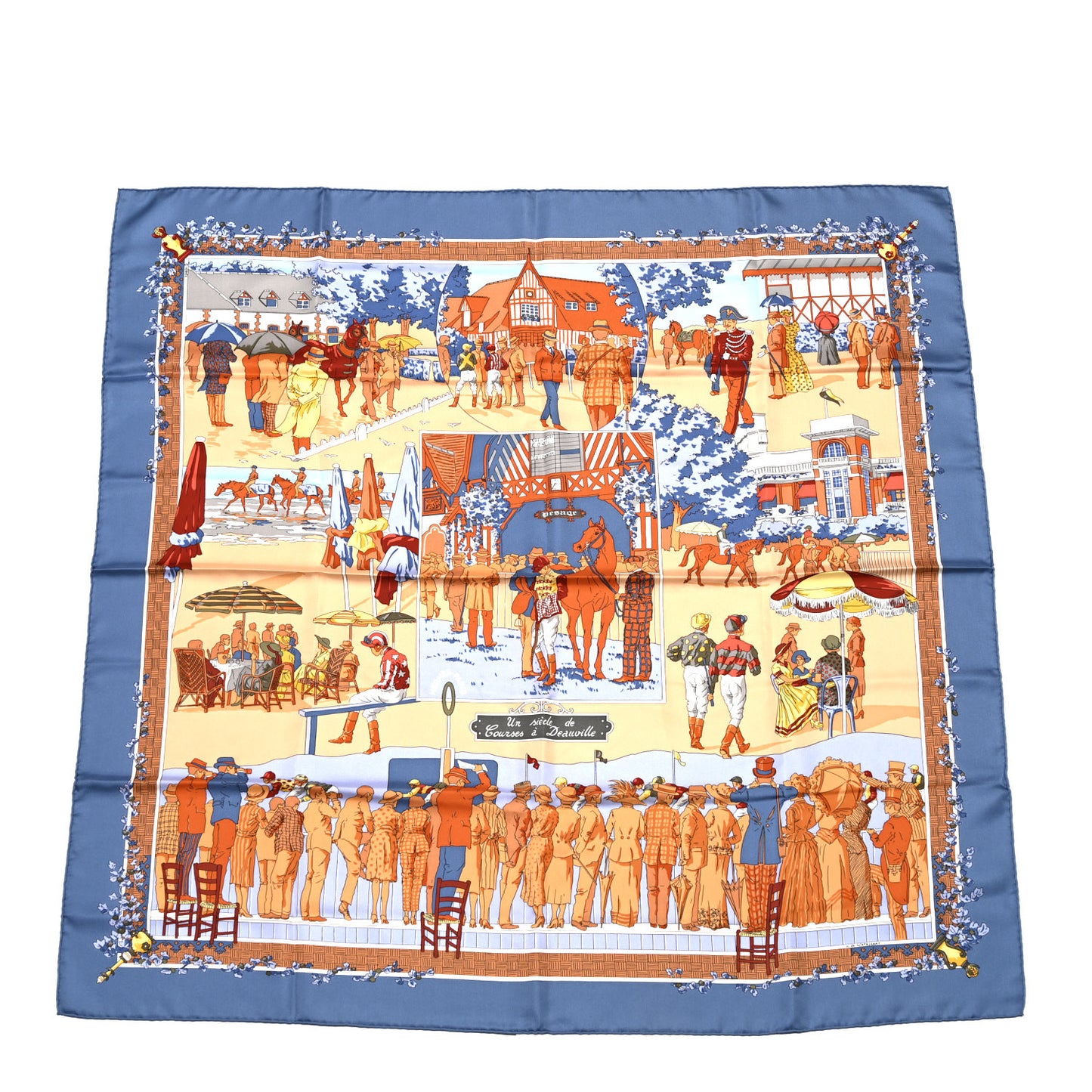 Silk Un Siecle De Courses A Deauville Scarf 90