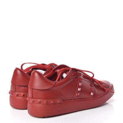 Valentino Garavani Calfskin Rockstud Untitled Open Sneakers 36 Rosso Valentino 4 of 8