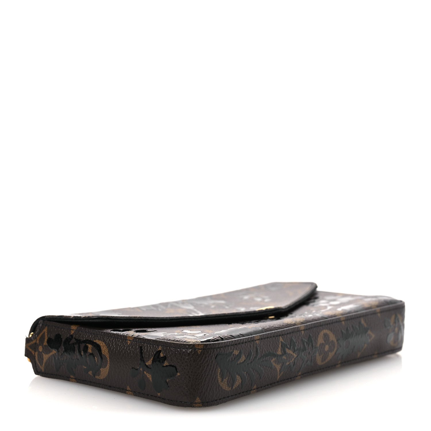 Louis Vuitton Monogram Blossom Pochette Felicie Chain Wallet Black 5 of 14