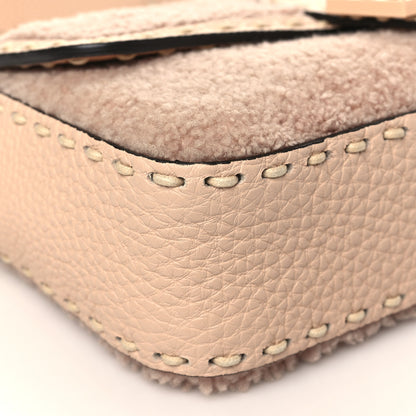 Fendi Curly Sheepskin Cuoio Romano Selleria Medium Baguette Plaster Panna 7 of 8