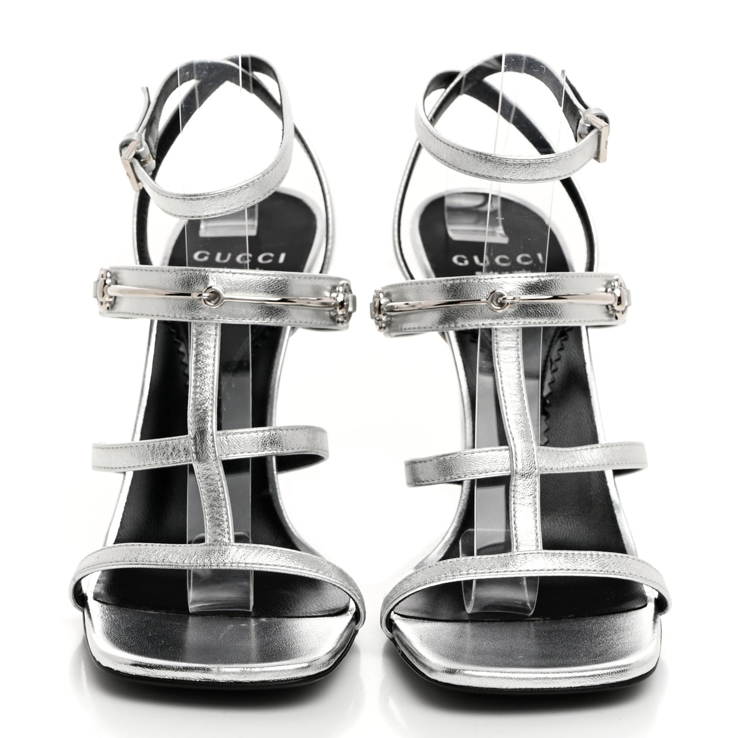 Nappa Silk High Heel Sandals 37.5 Argento