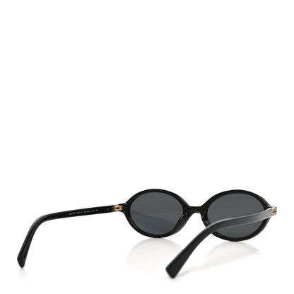 Miu Miu Acetate Oval Regard Sunglasses SMU04Z Slate Gray 4 of 7