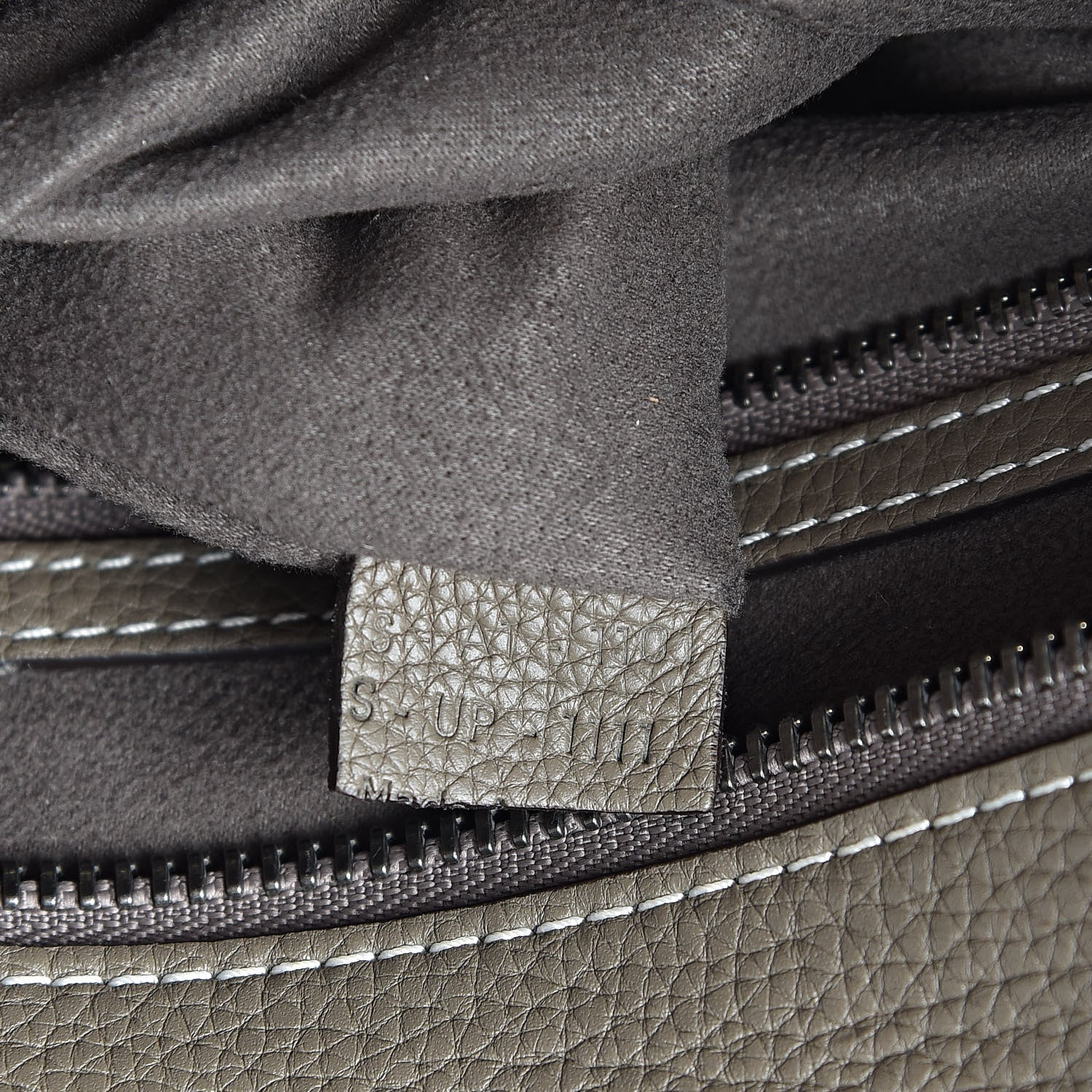 Celine Drummed Calfskin Mini Luggage Souris 7 of 13