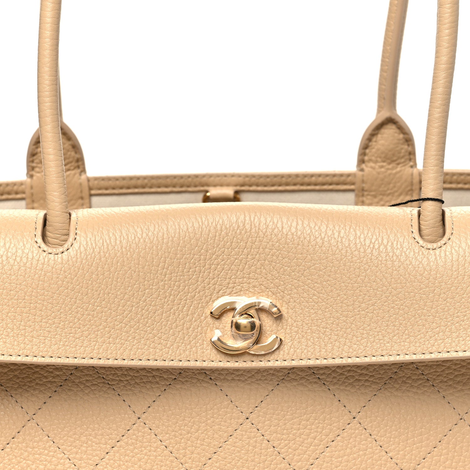 Chanel Grained Calfskin Stitched Urban Essentials Small Shopping Bag Beige 8 of 11