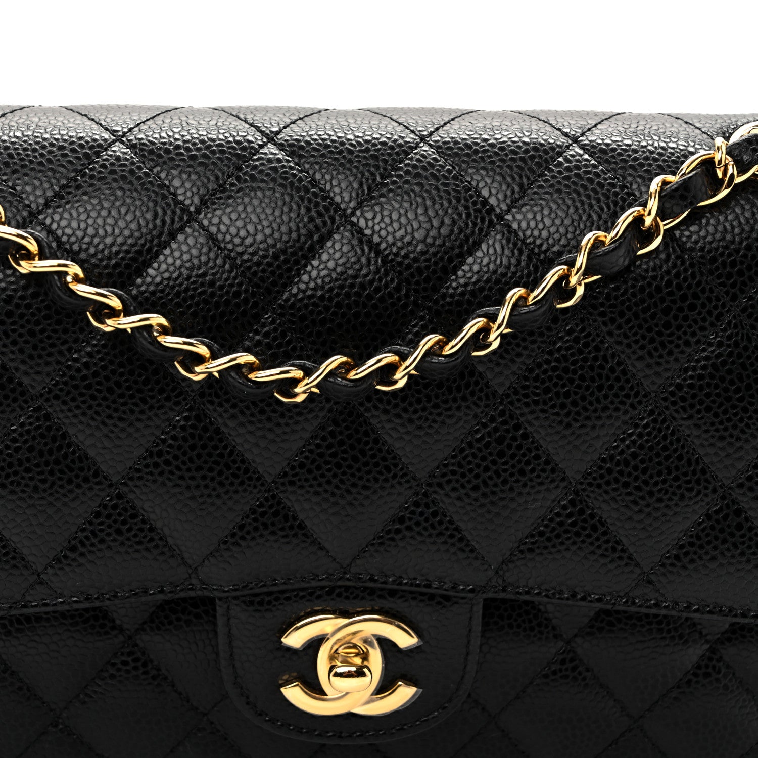 Chanel Caviar Quilted Medium Double Flap Black 8 of 10