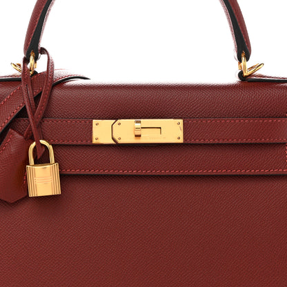Hermes Epsom Kelly Sellier 28 Rouge H 8 of 14