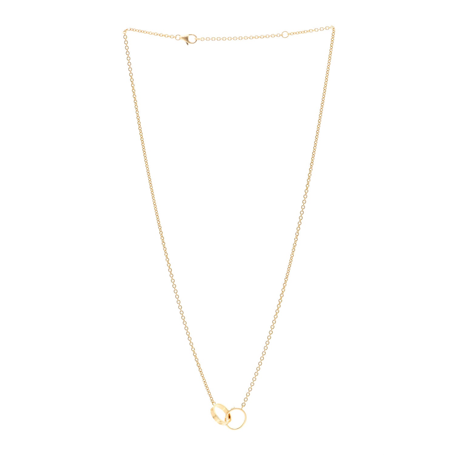 Cartier 18K Yellow Gold Interlocking LOVE Necklace 3 of 5