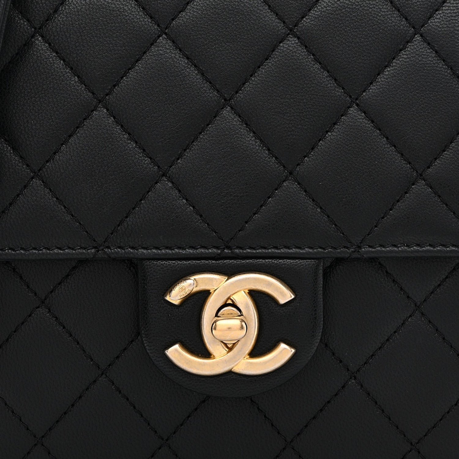 Chanel Goatskin Quilted Chic Pearls Flap Black 8 of 11