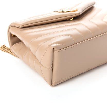 Saint Laurent Calfskin Y Quilted Monogram Small Loulou Chain Satchel Dark Beige 7 of 9