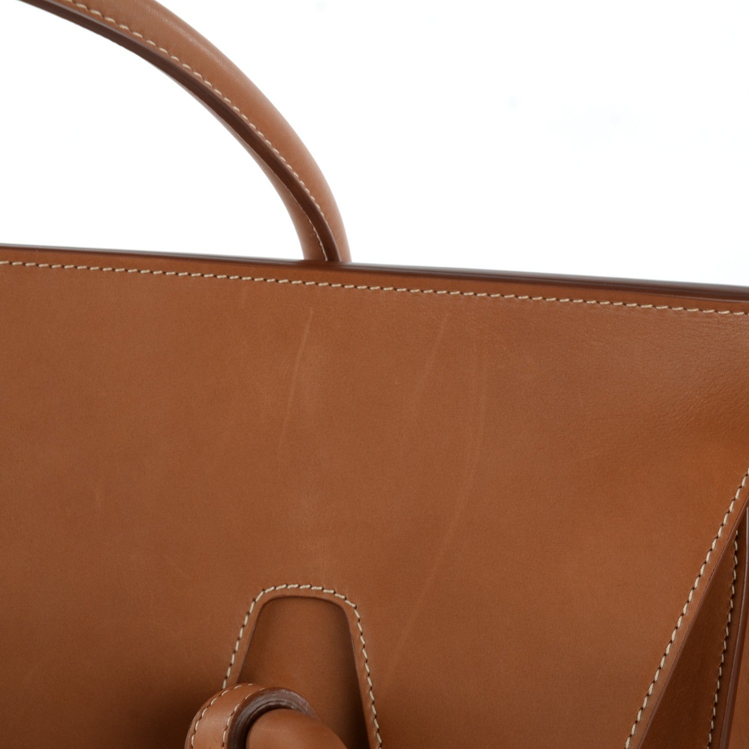Celine Natural Calfskin Small Tie Knot Tote Tan 9 of 11