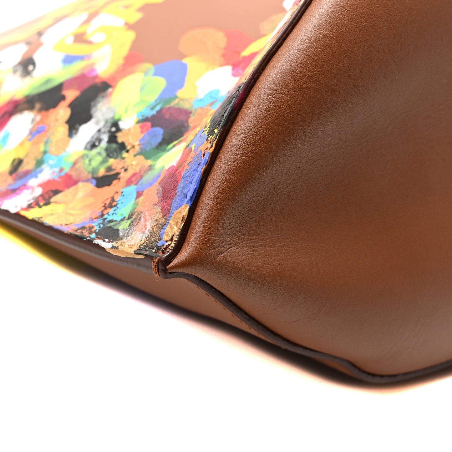 X Gallery Dept. Calfskin Medium Hook Bag Camel Multicolor