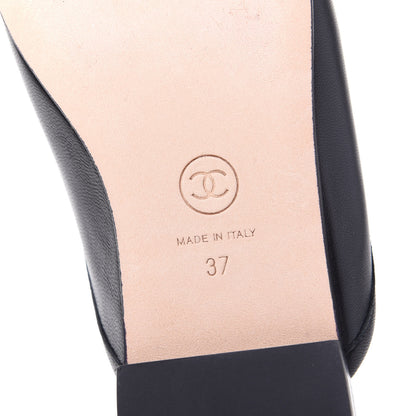 Chanel Calfskin Pearl CC Mules 37 Black 8 of 11