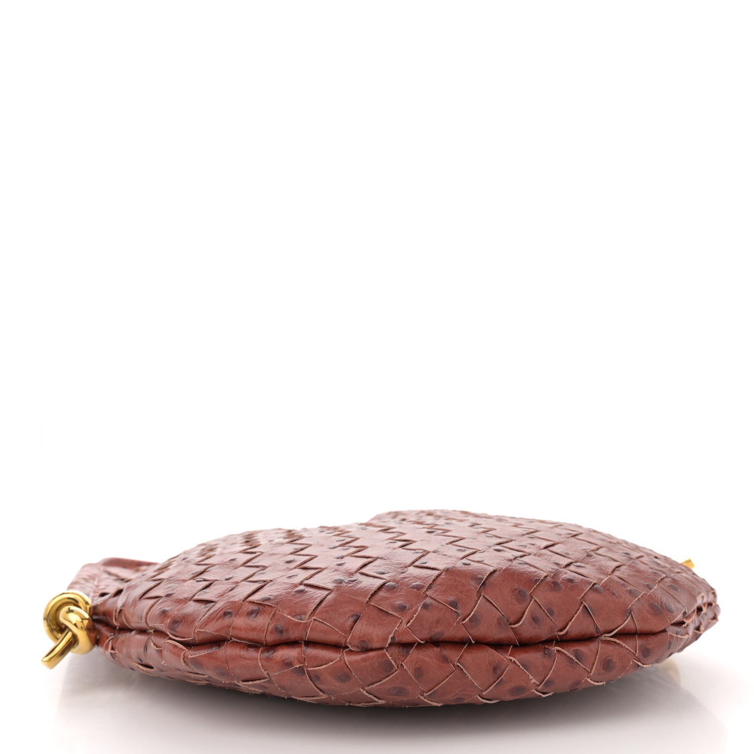 Bottega Veneta Nappa Ostrich Embossed Intrecciato Medium Solstice Hobo Burnt Orange Muse Brown 5 of 11