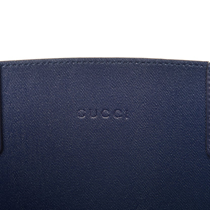 Gucci GG Supreme Monogram Blooms Small Reversible Tote Beige Blue Navy 22 of 30