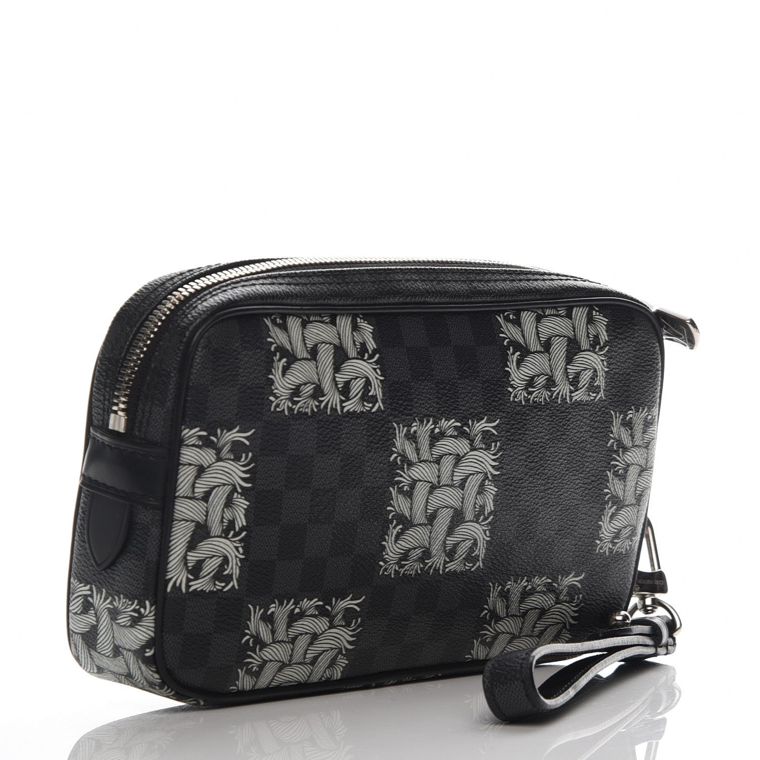 Louis Vuitton Damier Graphite Rope Pochette Volga White 3 of 7