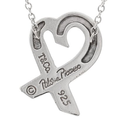 Tiffany Sterling Silver Small Paloma Picasso Loving Heart Pendant Necklace 4 of 4