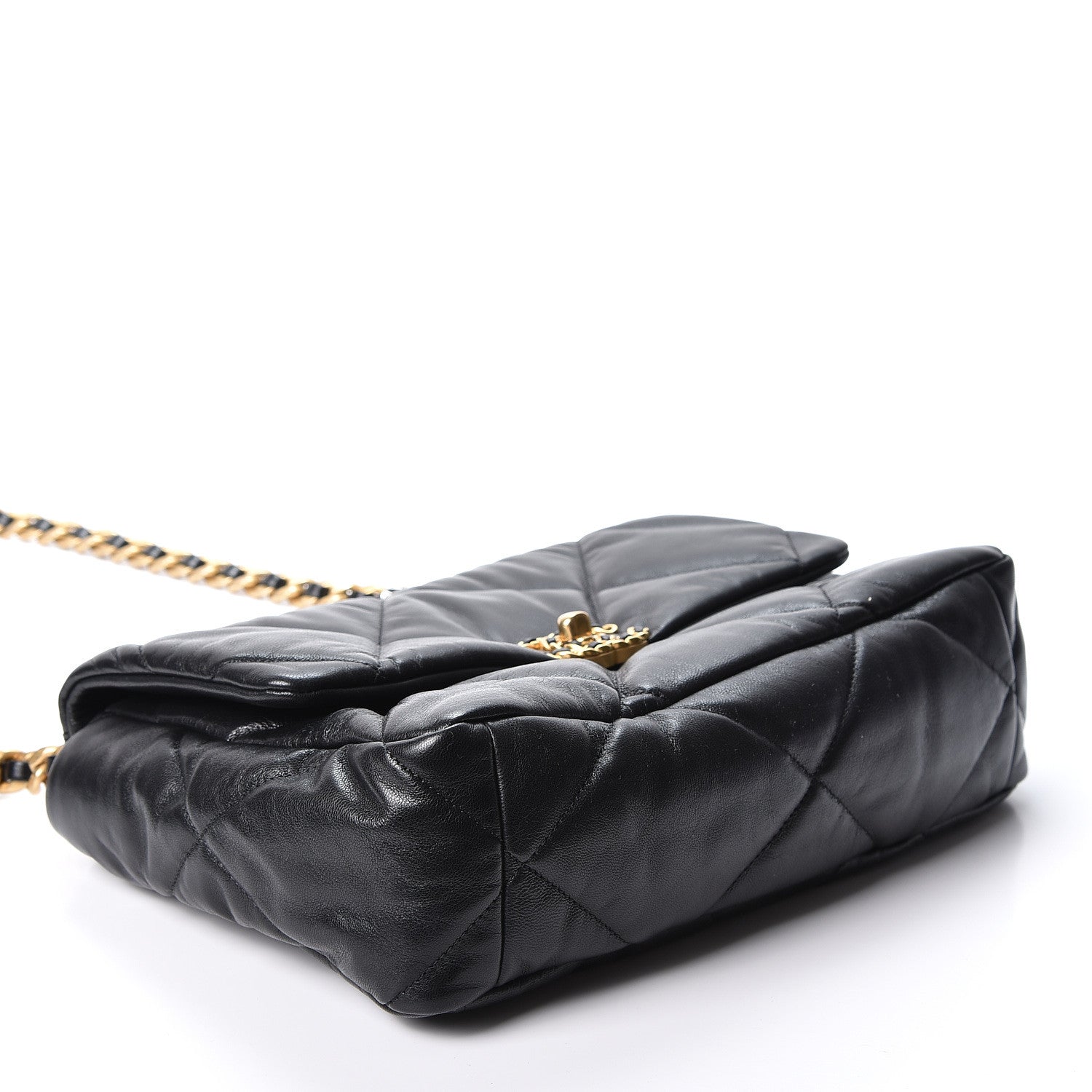 Chanel Lambskin Quilted Large 19 Flap Black 3 of 10