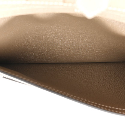 Hermes Chevre Mysore Bearn Gusset Wallet Etoupe 6 of 9