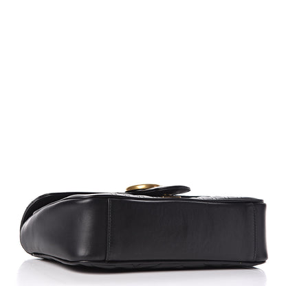 Gucci Calfskin Matelasse Small GG Marmont Shoulder Bag Black 4 of 9