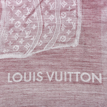 Louis Vuitton Cashmere Silk Steamer Shawl Red 1 of 3