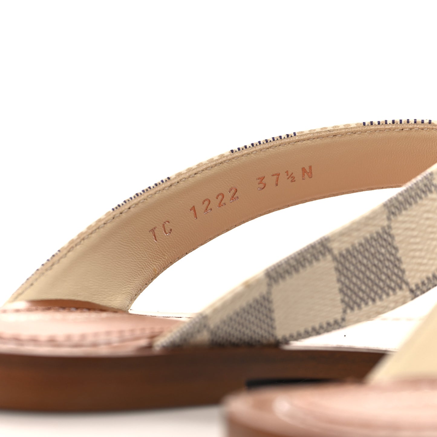 Damier Azur Sunny Flat Thong Sandals 37.5